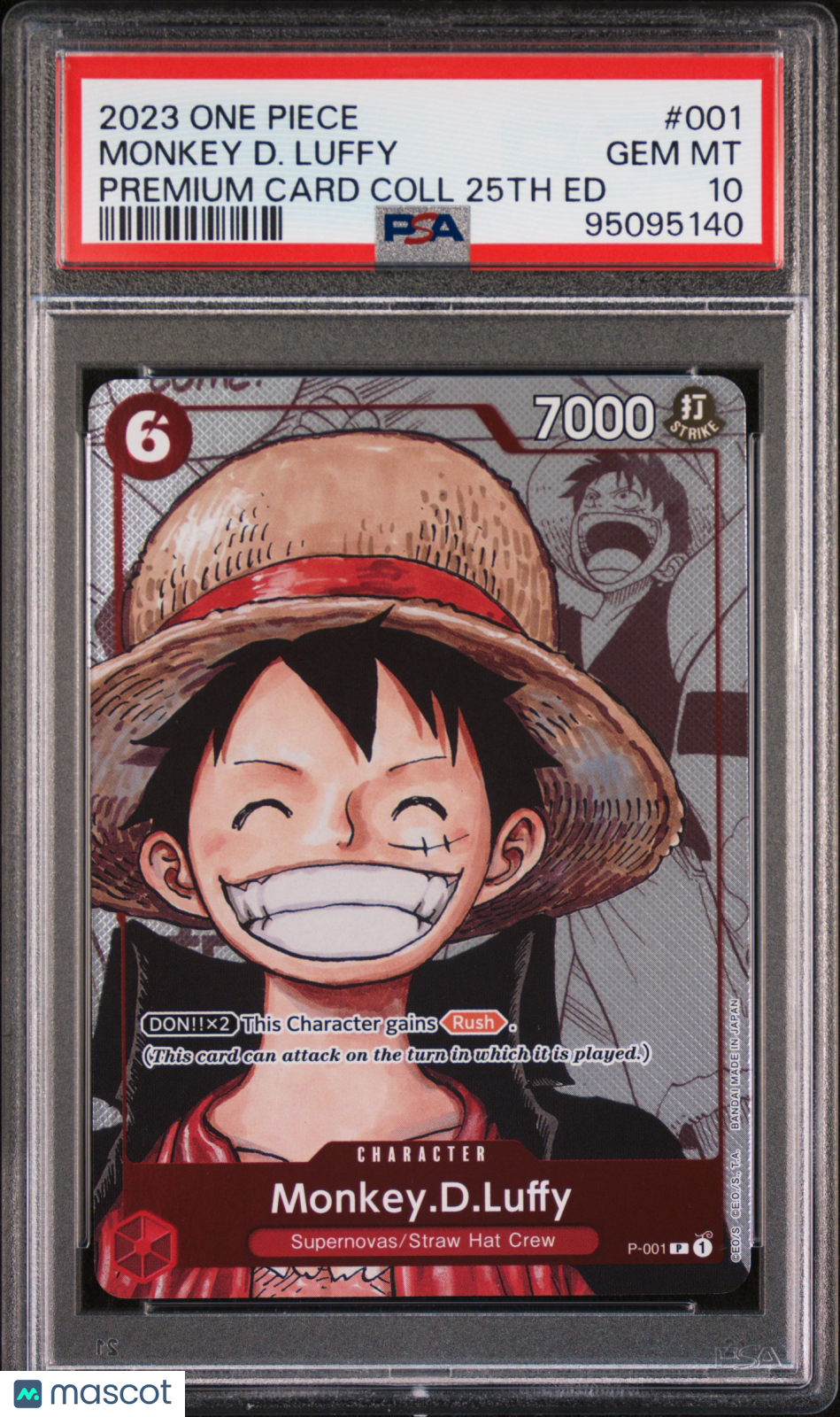 2023 One Piece Collection 25th Edition Monkey D. Luffy PSA 10 95095140