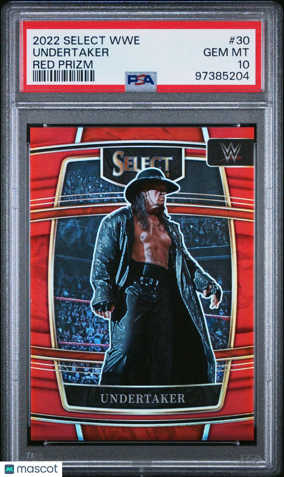 2022 Panini Select Wwe Undertaker Red Prizm PSA 10