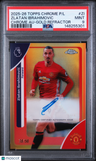 2025-26 Topps Chrome Premier League Auto Zlatan Ibrahimovic Gold PSA 9