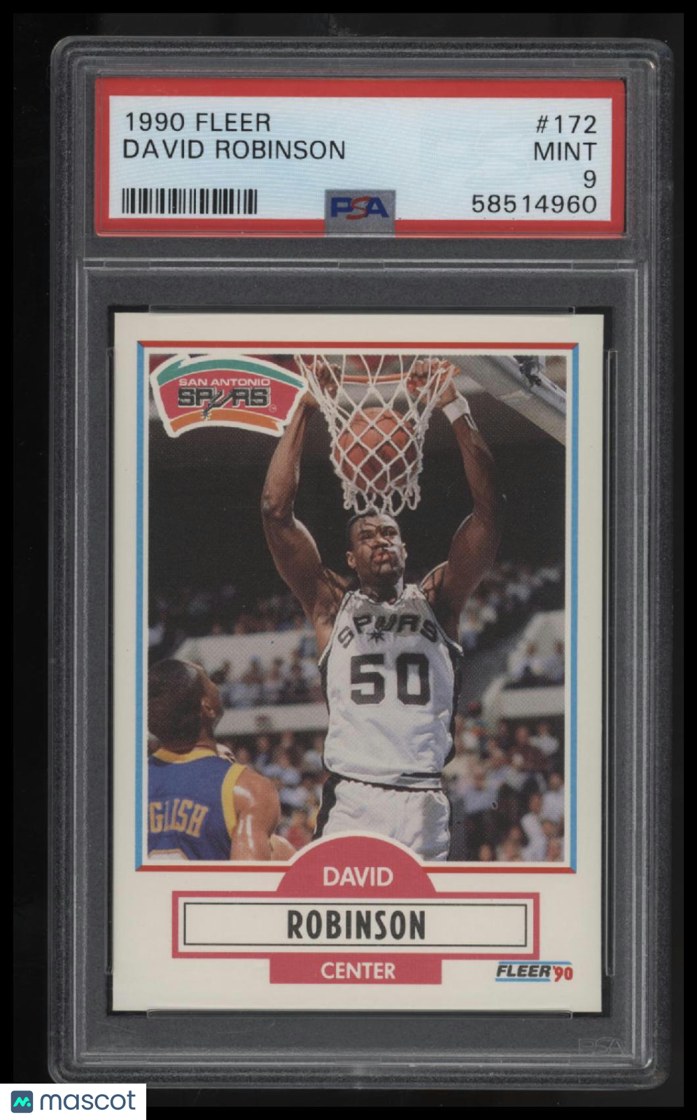 1990 Fleer David Robinson PSA 9