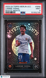 2023-24 Topps Merlin Uefa Club Competitions Mystic Nights Lamine Yamal PSA 9