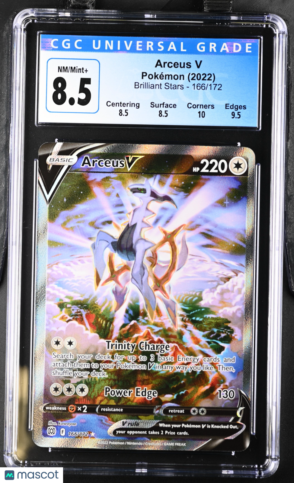 2022 Brilliant Stars Arceus V CGC 8.5