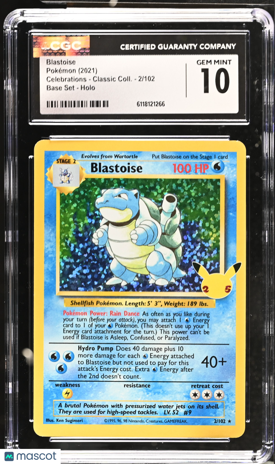 2021 Celebrations - Classic Coll. Blastoise CGC 10