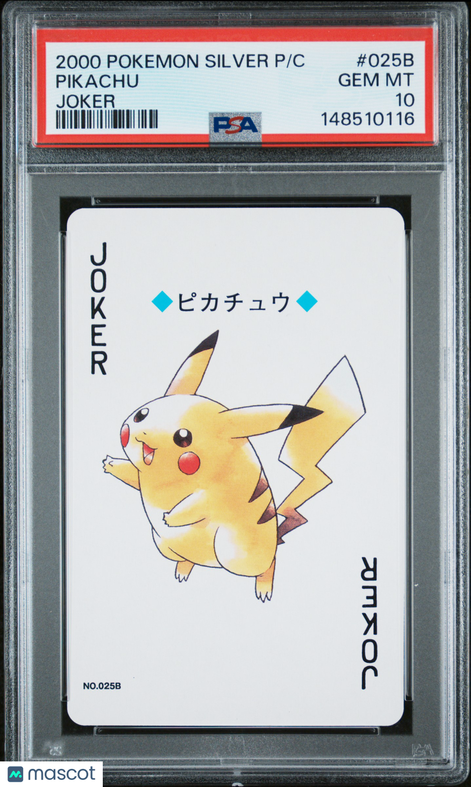 2000 Pokemon Silver Version Playing Cards Pikachu Joker PSA 10