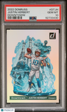 2022 Panini Donruss Downtown Justin Herbert Downtown! PSA 10