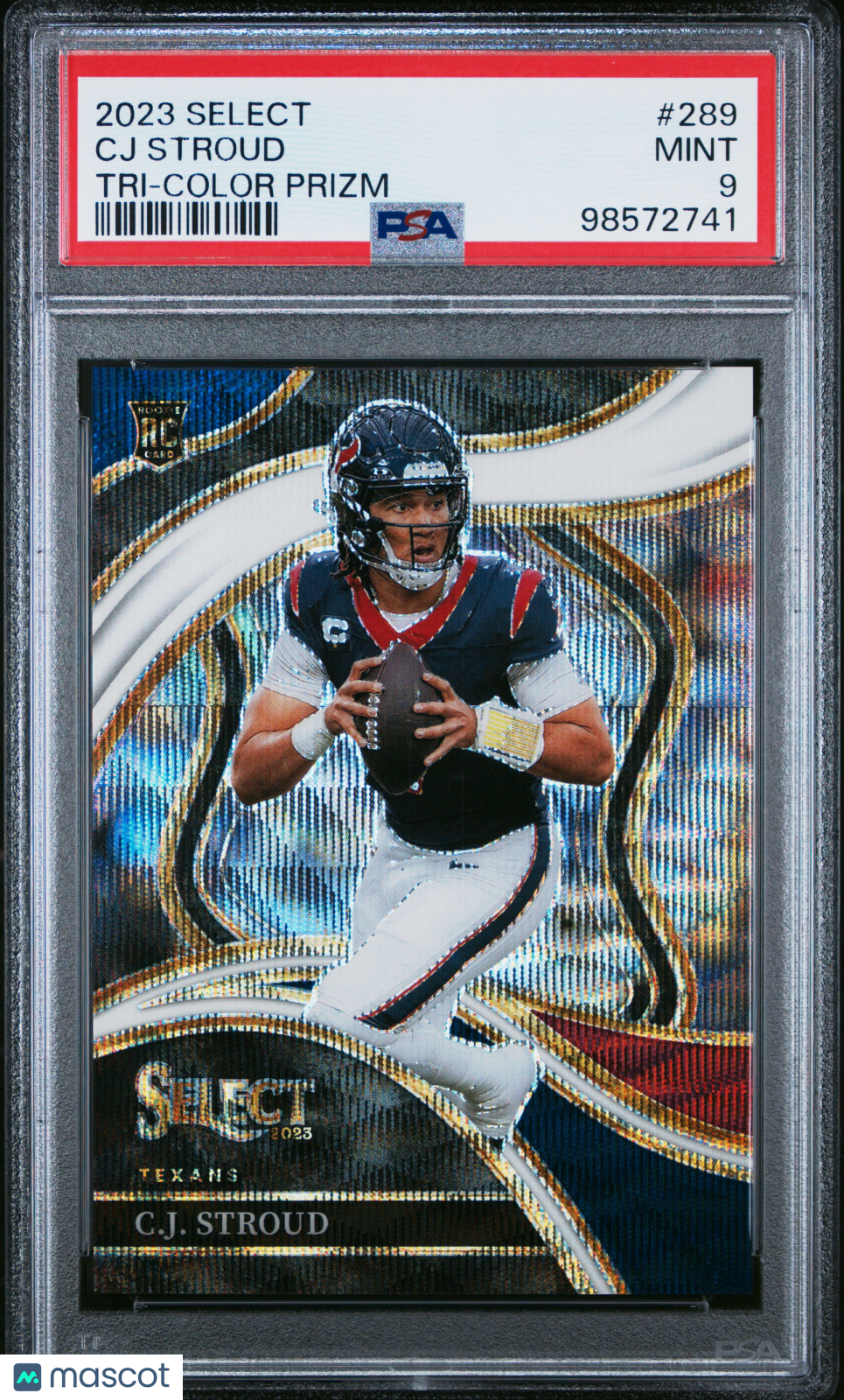 2023 Panini Select Cj Stroud Tri-Color Prizm PSA 9