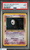 2001 Pokemon Neo Discovery Unown A-Holo 1st Edition PSA 9
