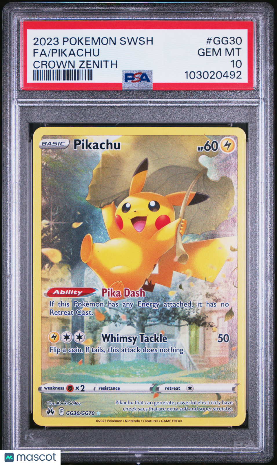 2023 Pokemon Sword And Shield Crown Zenith Fa/Pikachu Crown Zenith PSA 10