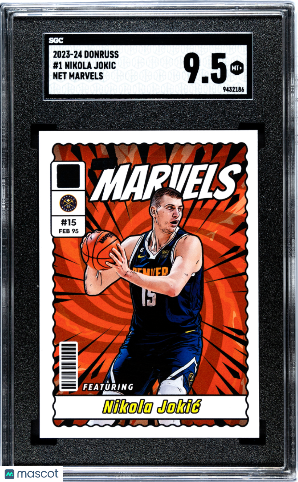 2023-24 Donruss Nikola Jokic Net Marvels SGC 9.5