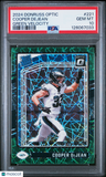 2024 Panini Donruss Optic Cooper Dejean Green Velocity PSA 10