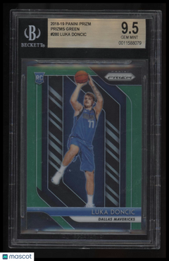 2018-19 Panini Prizm Prizms Green Luka Doncic BGS 9.5