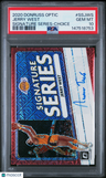 2020 Panini Donruss Optic Signature Series Jerry West Choice PSA 10