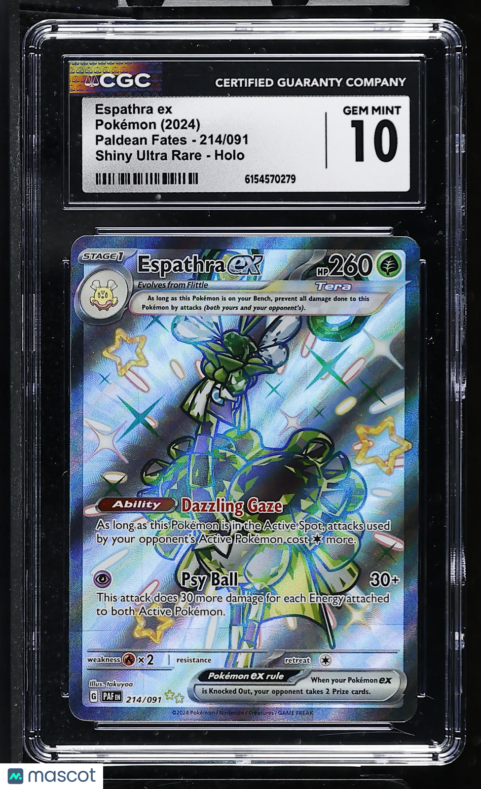 2024 Paldean Fates Espathra ex CGC 10