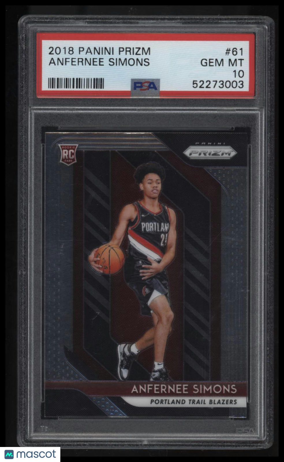 2018 Panini Prizm Anfernee Simons PSA 10