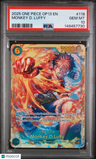2025 One Piece Op13-Carrying On His Will Monkey D. Luffy PSA 10