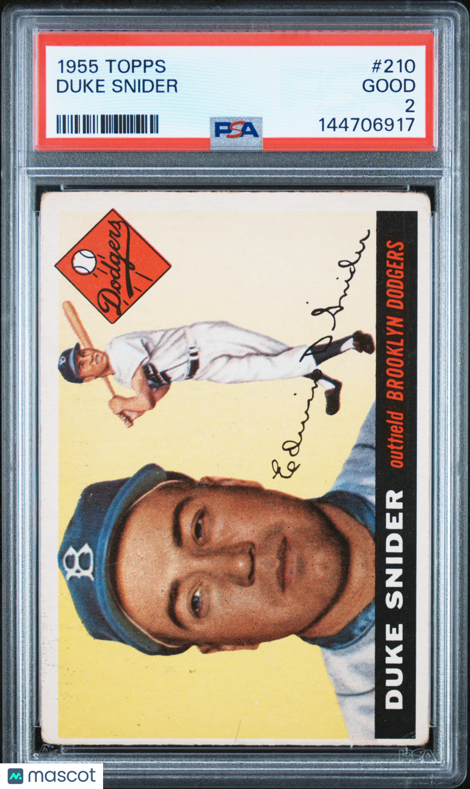1955 Topps Duke Snider PSA 2