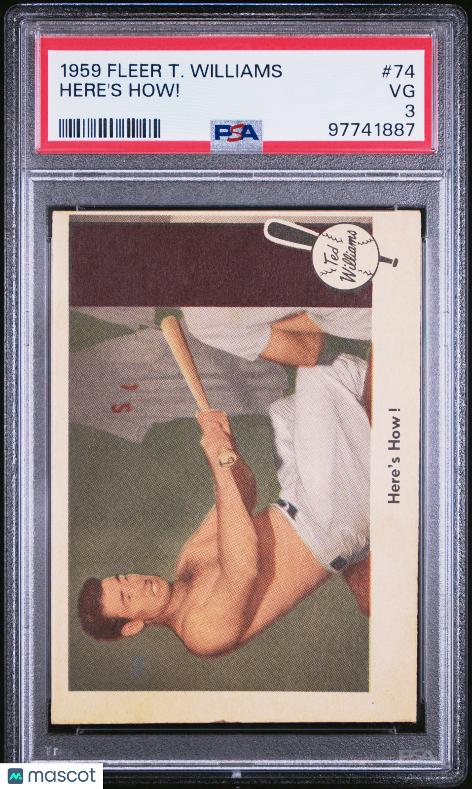 1959 Fleer Ted Williams Here&#39;S How! PSA 3