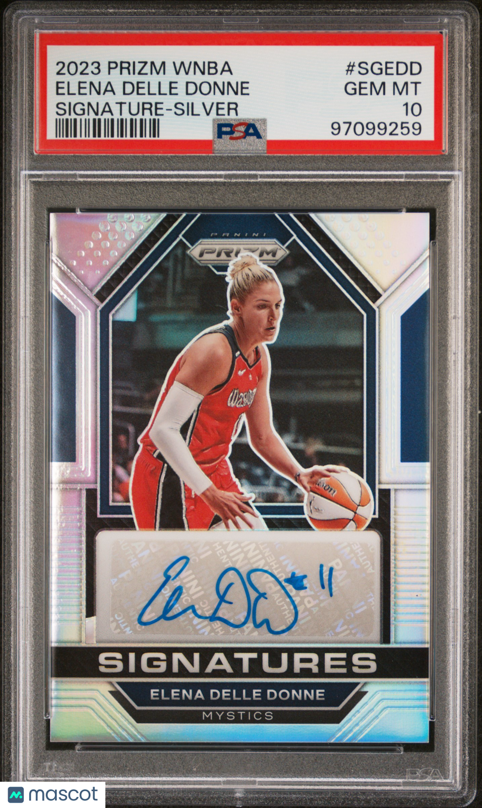 2023 Panini Prizm Wnba Signatures Elena Delle Donne Signature-Silver PSA 10