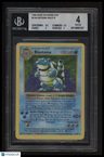 1999 Pokemon Base Shadowless Blastoise HOLO R BGS 4.0