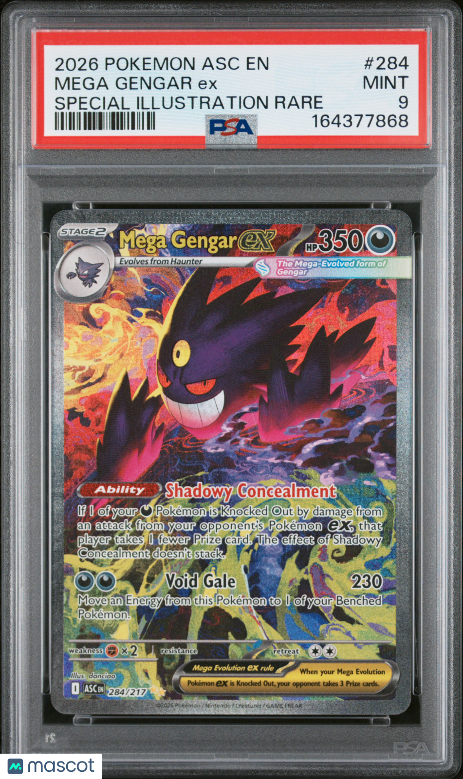 2026 Pokemon Ascended Heroes Mega Gengar Ex Special Illustration Rare PSA 9