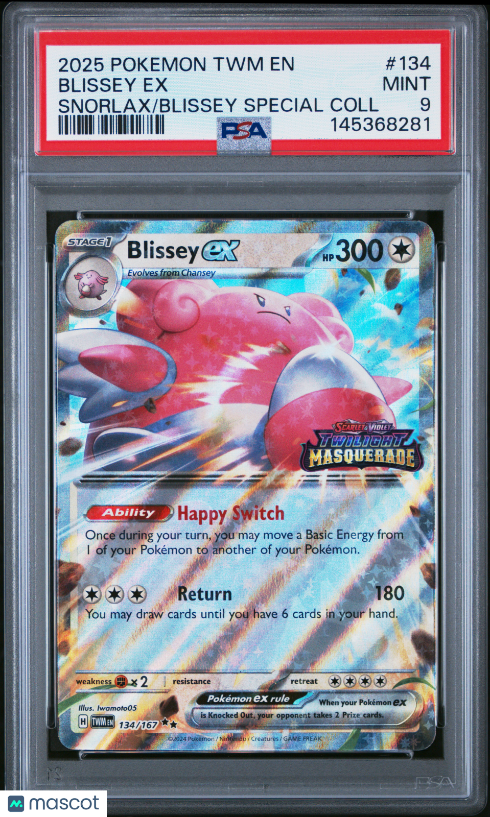 2025 Pokemon Twm En-Twilight Masquerade Blissey Ex Special Coll PSA 9