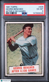 1961 Topps Gehrig Benched After 2,130 Games PSA 6