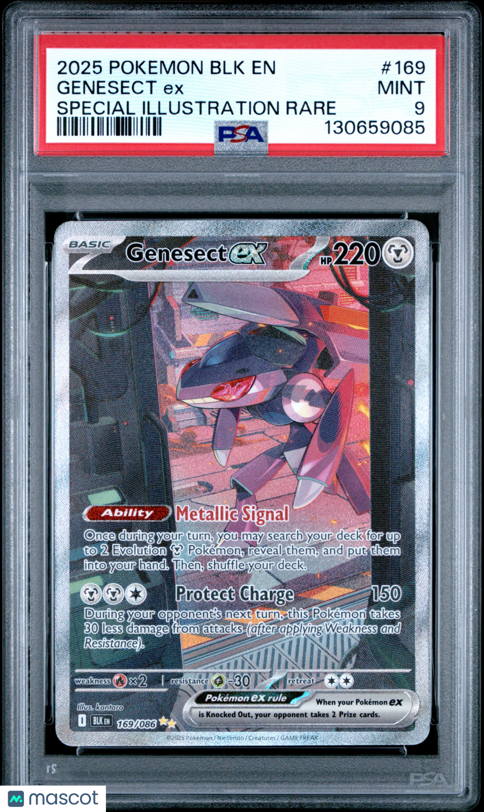 2025 Pokemon Blk En-Black Bolt Genesect Ex Special Illustration Rare PSA 9