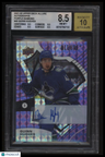 2021-22 Upper Deck Allure Autographs Purple Diamond Quinn Hughes BGS 8.5