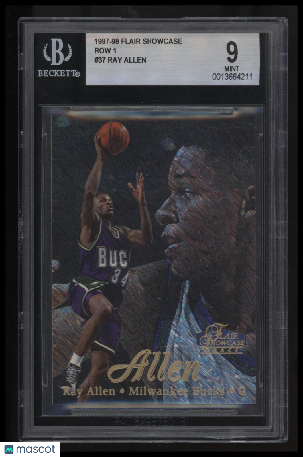 1997-98 Flair Showcase Row 1 Ray Allen BGS 9.0