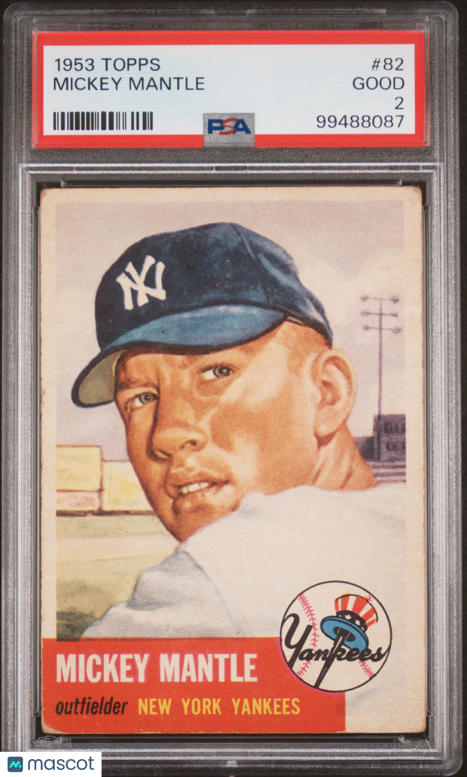 1953 Topps Mickey Mantle PSA 2