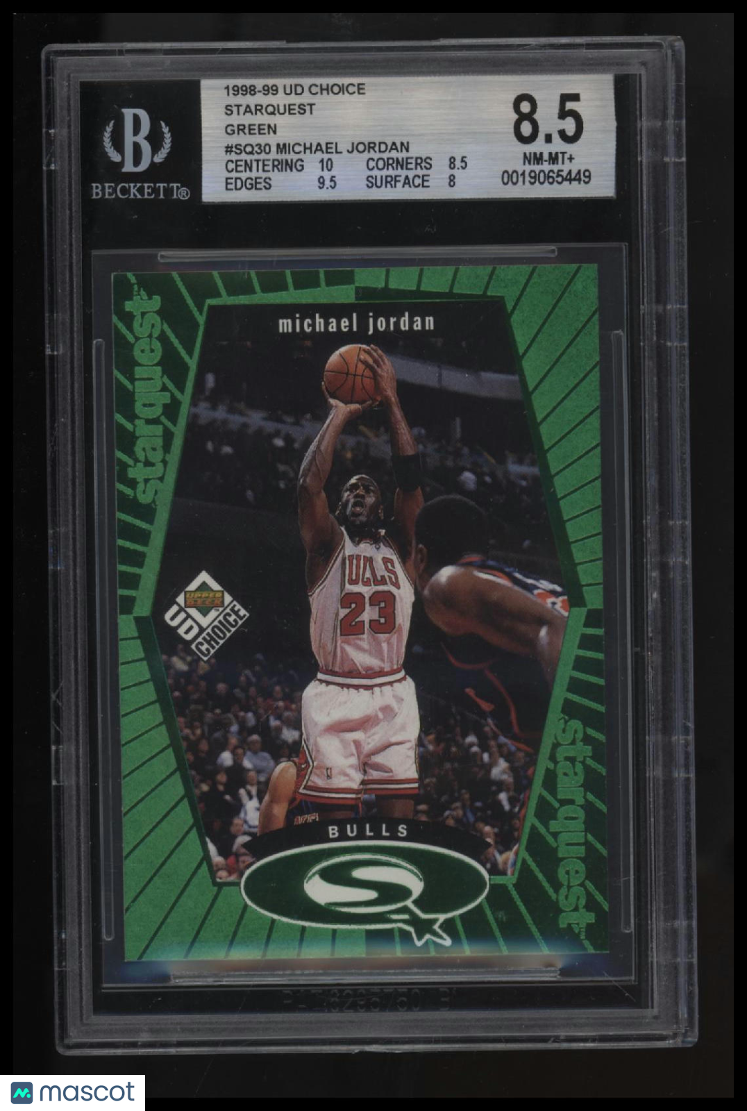 1998-99 UD Choice StarQuest Green Michael Jordan BGS 8.5