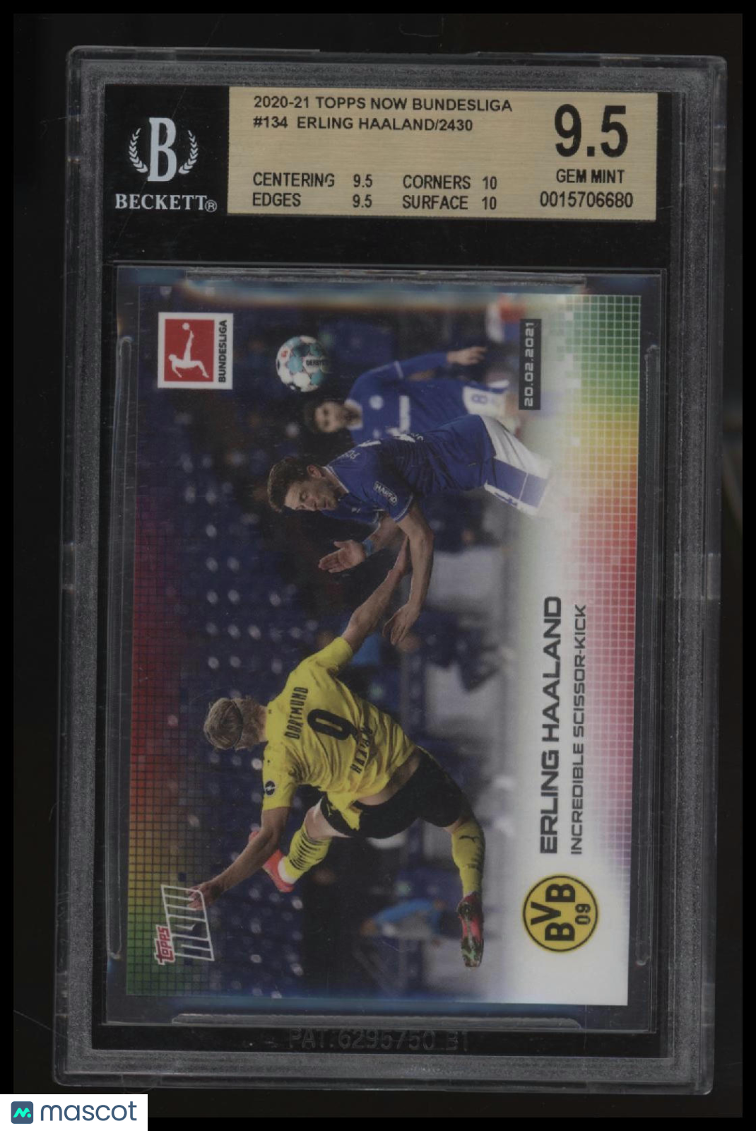 2020-21 Topps Now Bundesliga Erling Haaland/2430* BGS 9.5