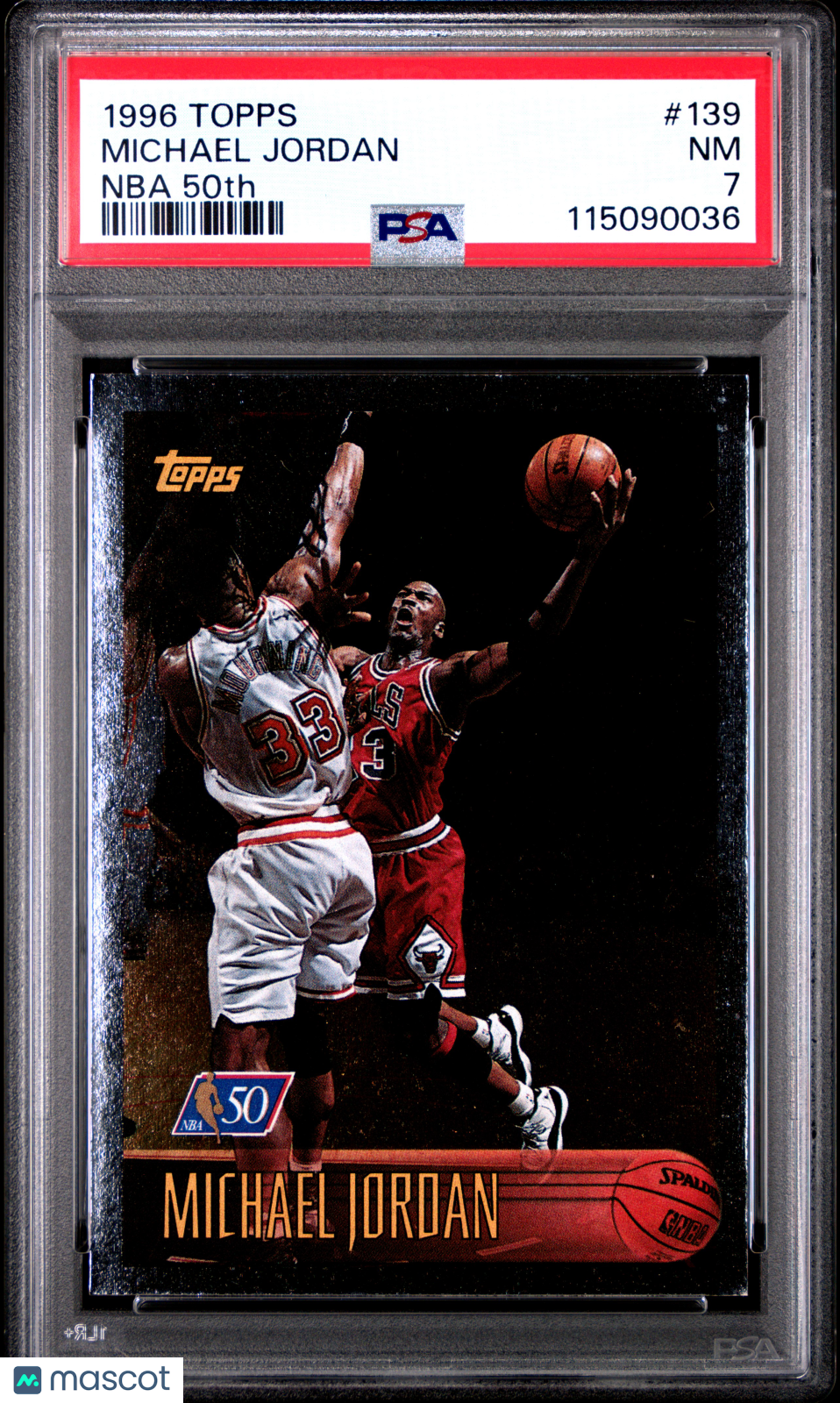 1996 Topps Michael Jordan Nba 50th PSA 7
