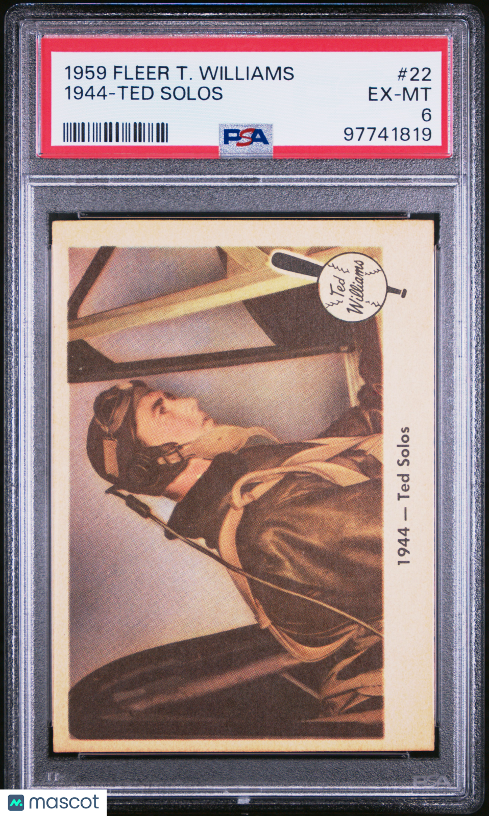 1959 Fleer Ted Williams 1944-Ted Solos PSA 6