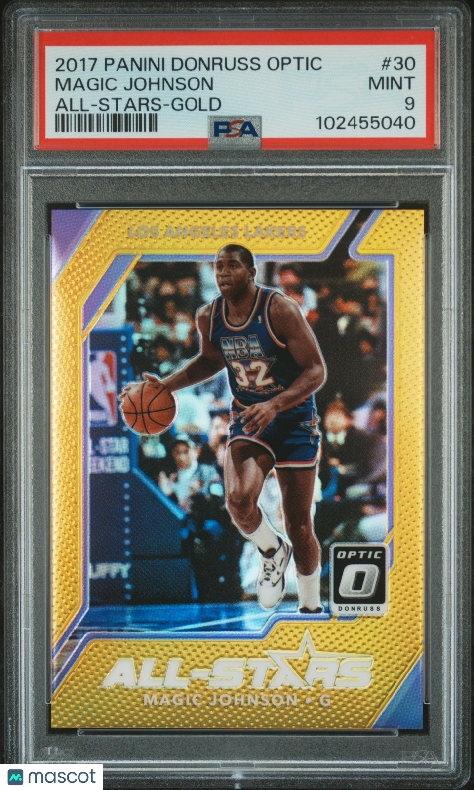 2017 Panini Donruss Optic All-Stars Magic Johnson All-Stars-Gold PSA 9