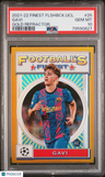 2021-22 Topps Finest Flashbacks Uefa Champions League Gavi Gold Refractor PSA 10