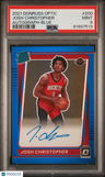 2021 Panini Donruss Optic #200 Josh Christopher Autograph-Blue PSA 9