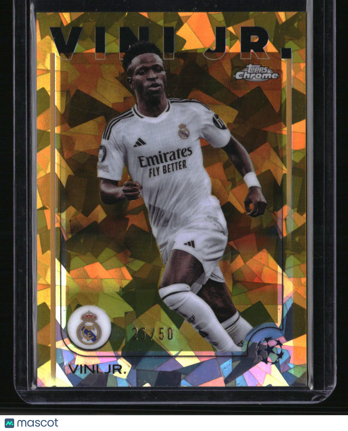 2024-25 Topps Chrome Sapphire Edition UEFA Club Competitions Vini Jr. Gold #/50