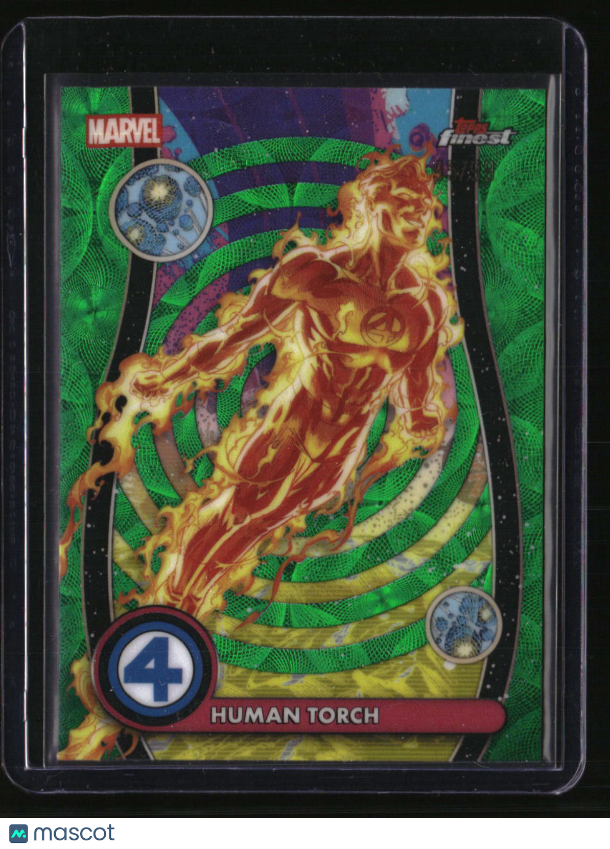 2026 Finest Fantastic Four Human Torch Green Scope #/99