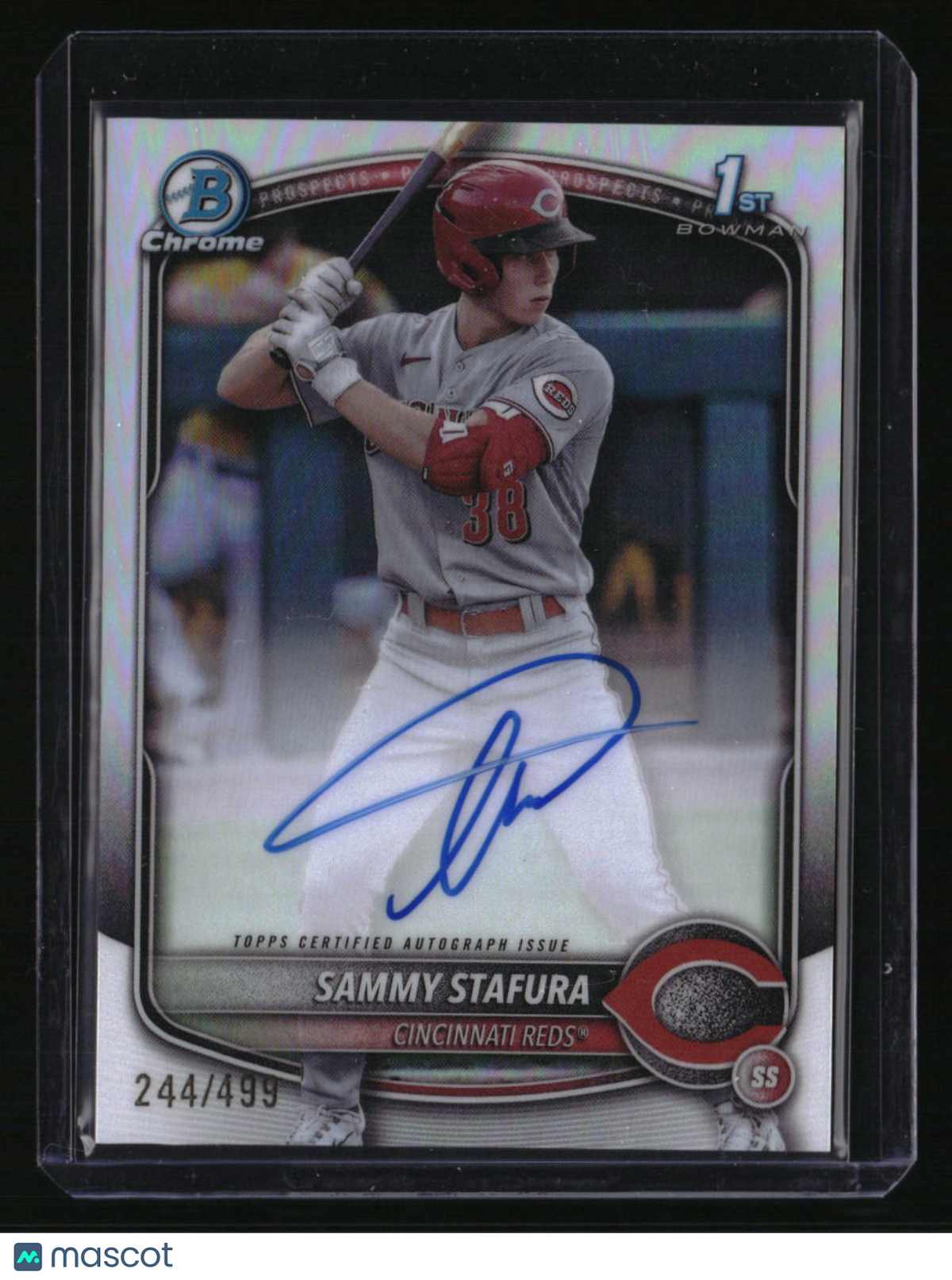2025 Bowman Sammy Stafura Chrome Prospects Autographs Refractor #/499
