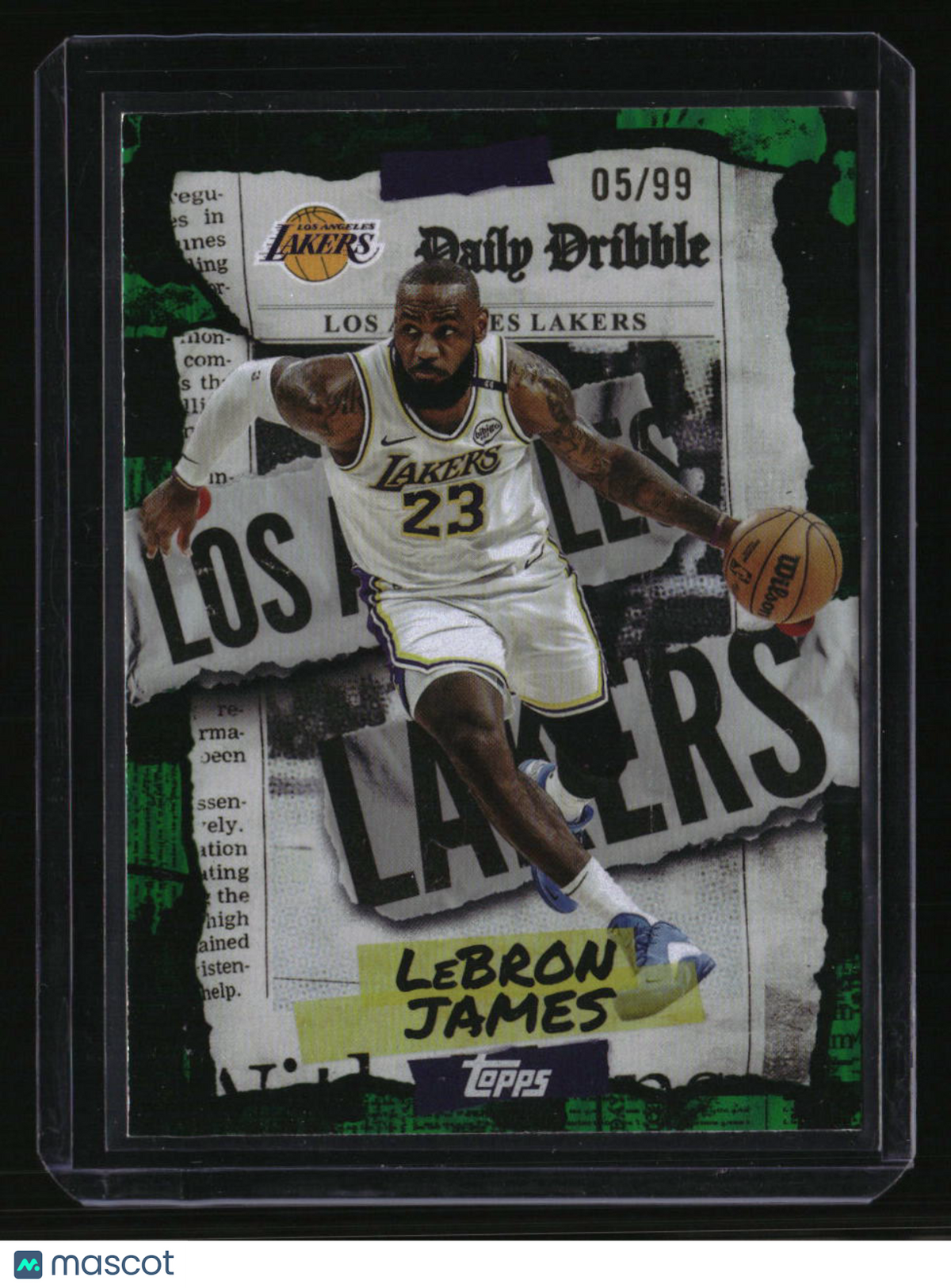 2025-26 Topps LeBron James The Daily Dribble Green Rainbow #/99