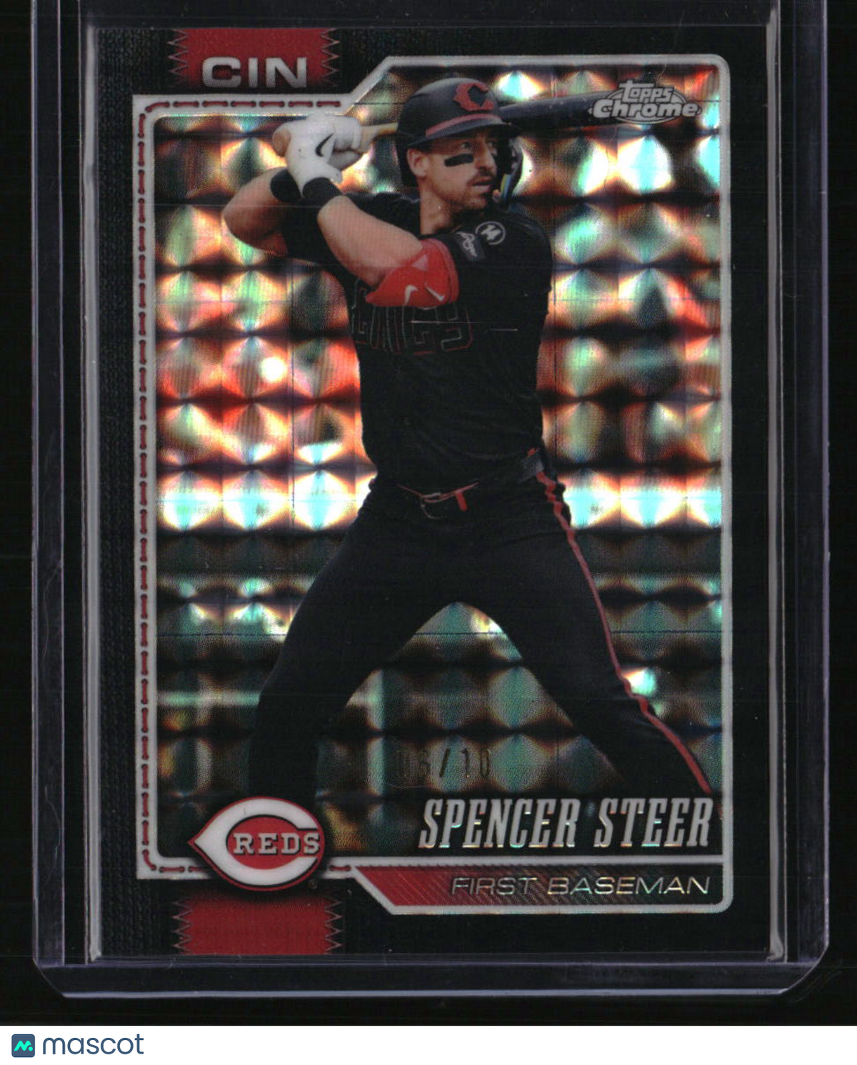2026 Topps Chrome Spencer Steer Black Geometric Refractor #/10