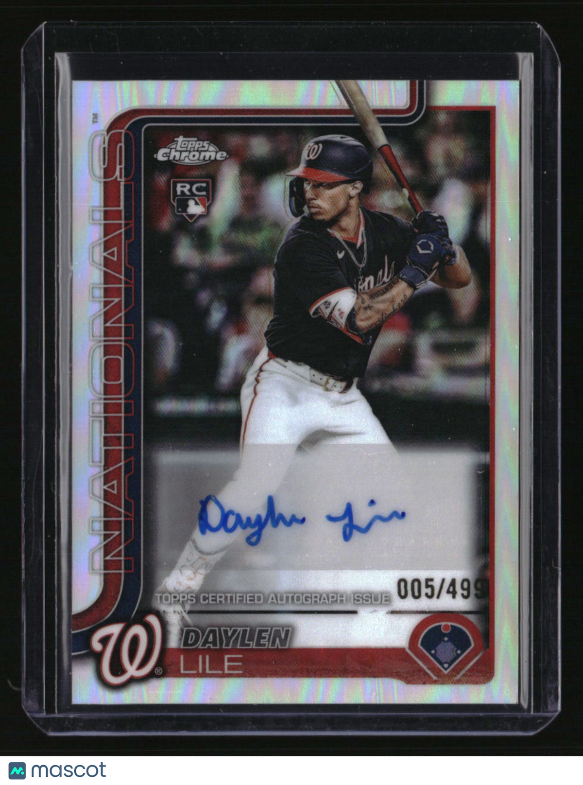 2025 Topps Chrome Update Daylen Lile Chrome Update Autographs Refractors #/499