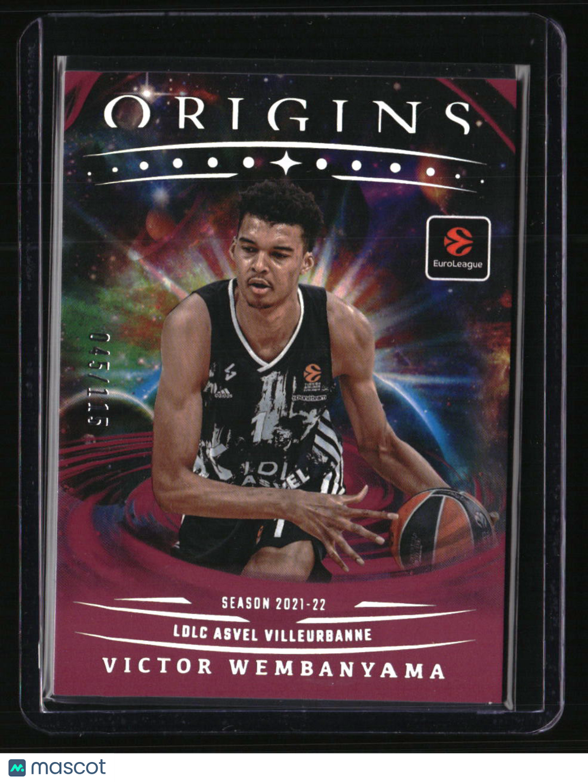 2025-26 Panin Origins EuroLeague Victor Wembanyama Maroon #/115