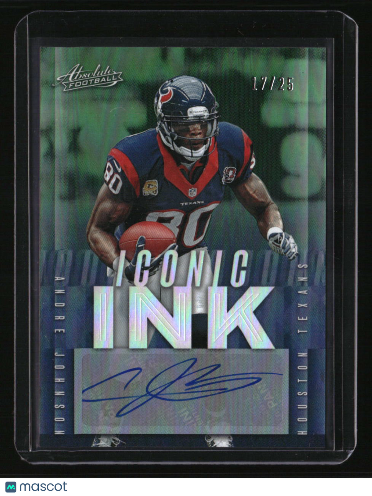 2023 Panini Absolute Andre Johnson Iconic Ink Green #/25