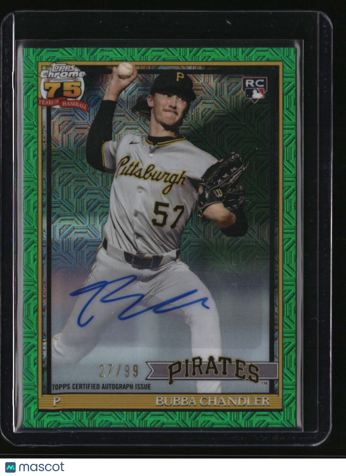2026 Topps Bubba Chandler 35th Anniversary Chrome Autographs Green #/99