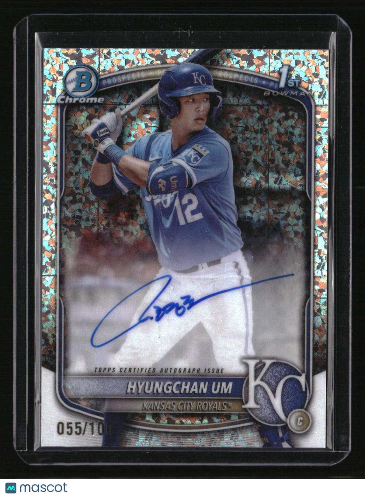 2025 Bowman Hyungchan Um Chrome Prospects Autographs Mini Diamond #/100