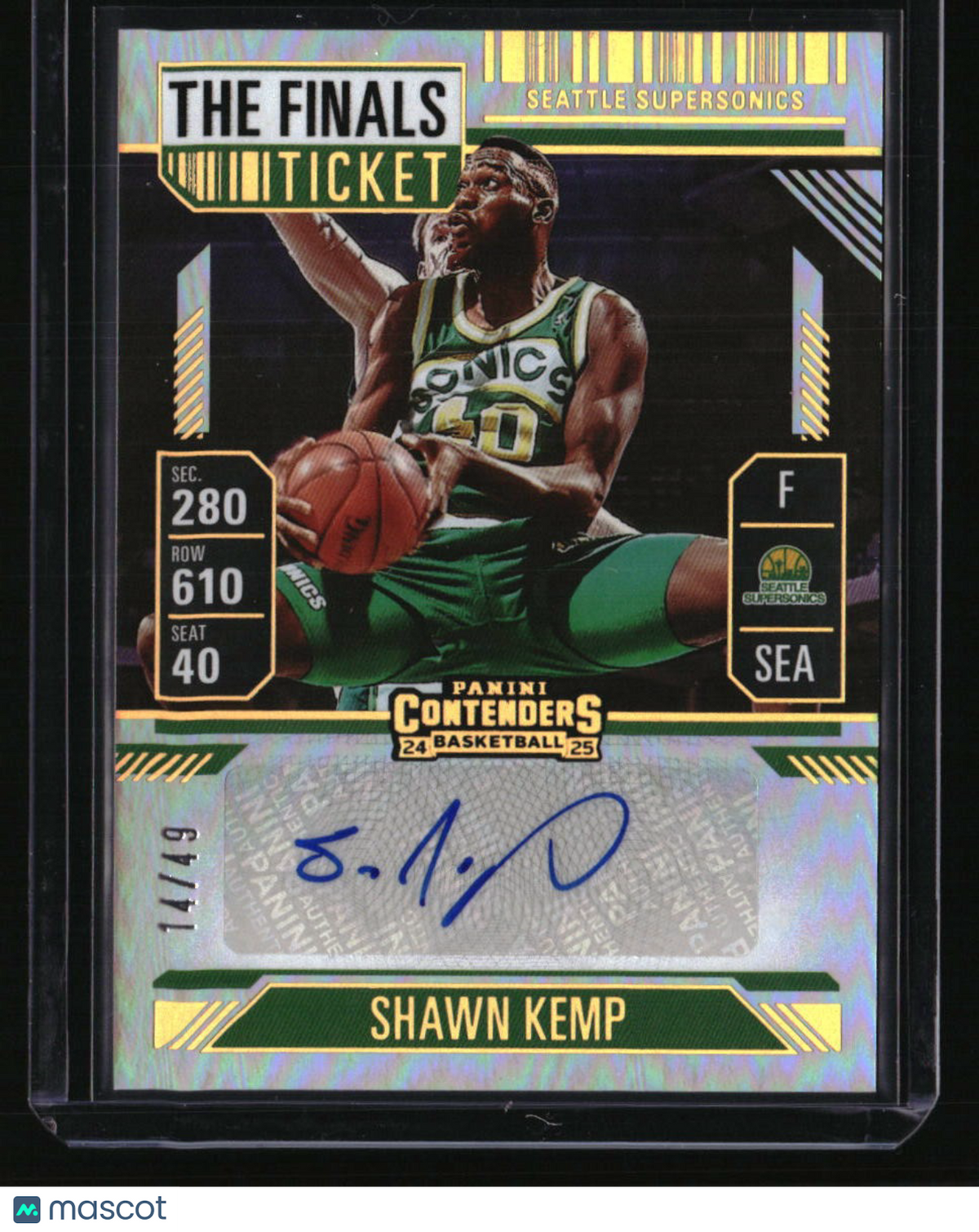 2024-25 Panini Silhouette Shawn Kemp Veteran The Finals Ticket #/49