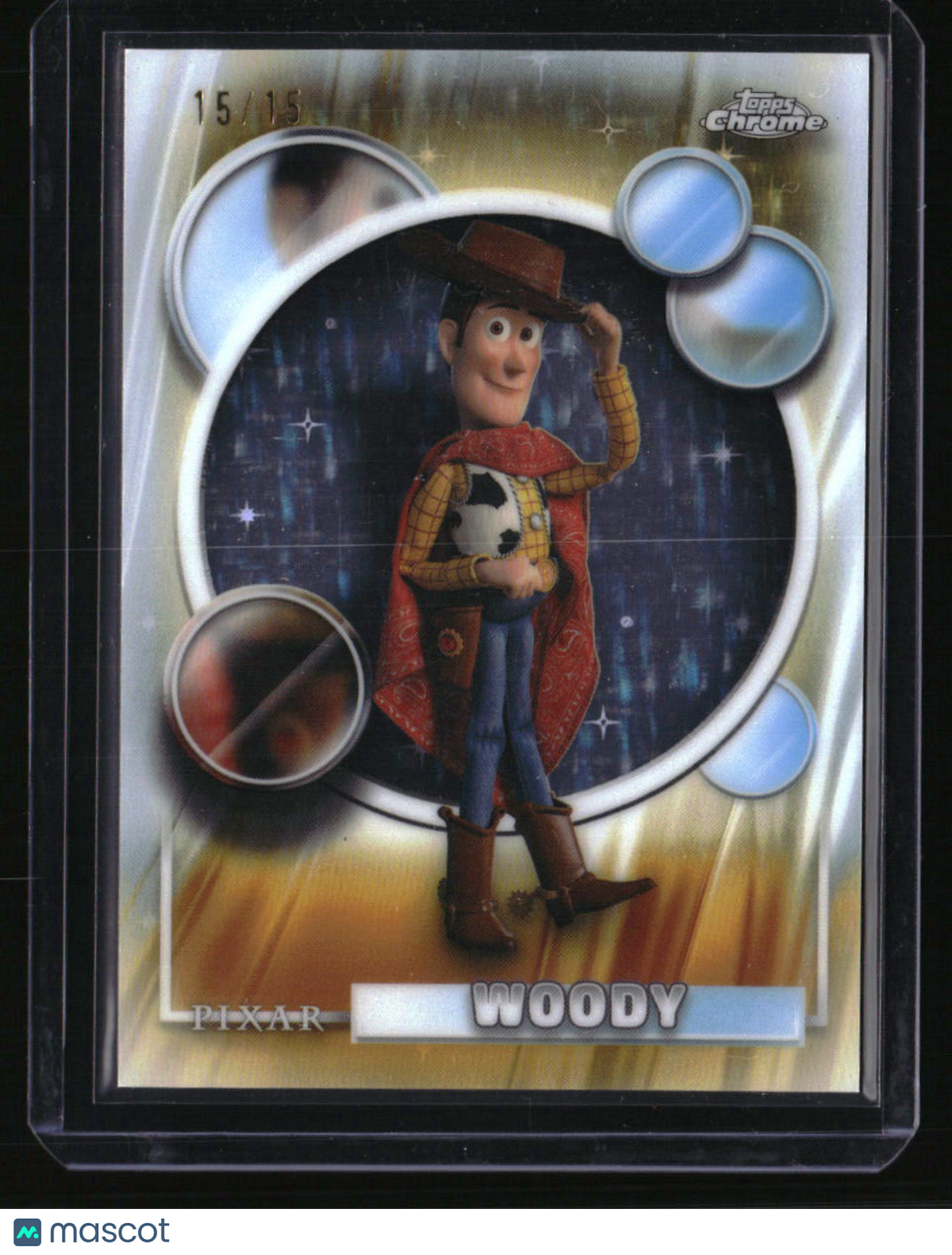 2026 Topps Chrome Disney Woody When You Wish Upon A Star Refractor BOOKEND 15/15