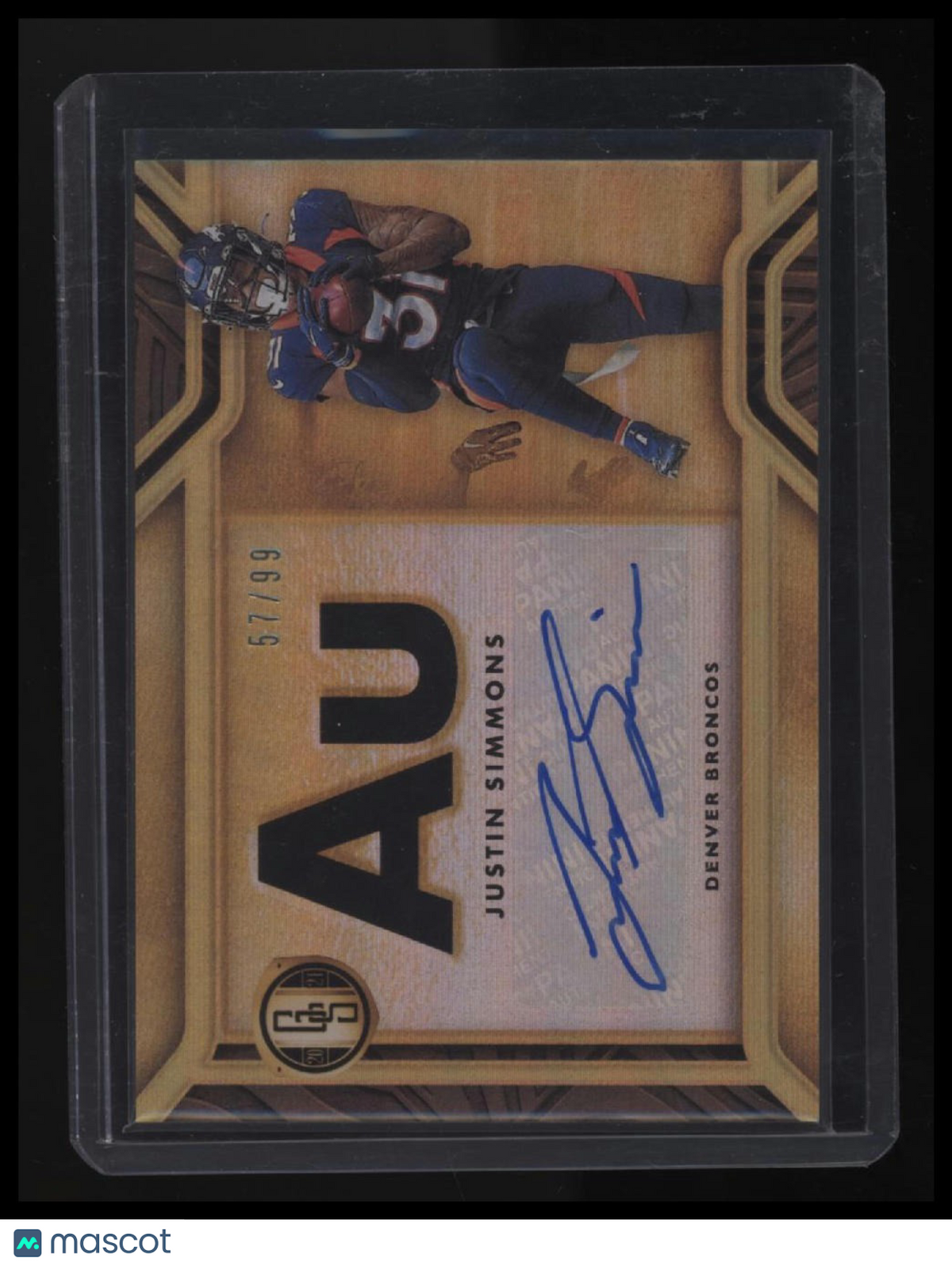 2021 Panini Gold Standard Justin Simmons AU #/99